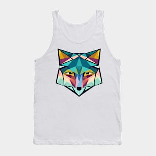 Geometric wolf head Tank Top